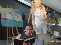 Teen blondie gets a mad fuck